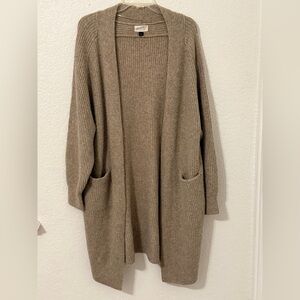 Universal Thread Women's  Beige Open Front Ribbed Cardigan/ Sweater Size L